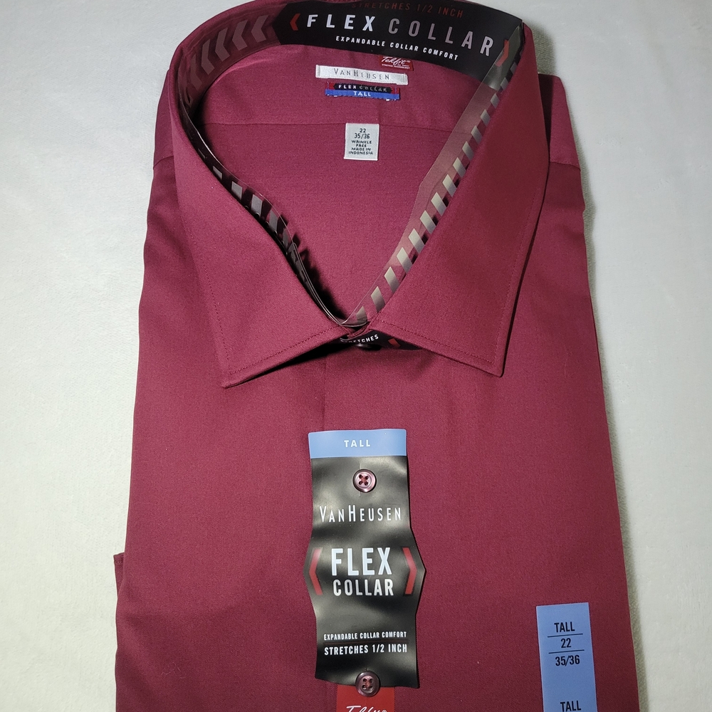 Van Heusen Men's Flex Collar Dress Shirt - Red